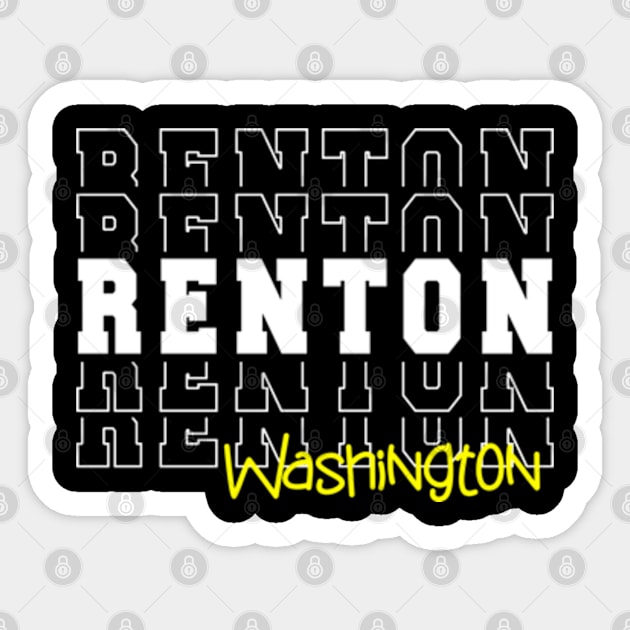 Renton city Washington Renton WA Sticker by TeeLogic